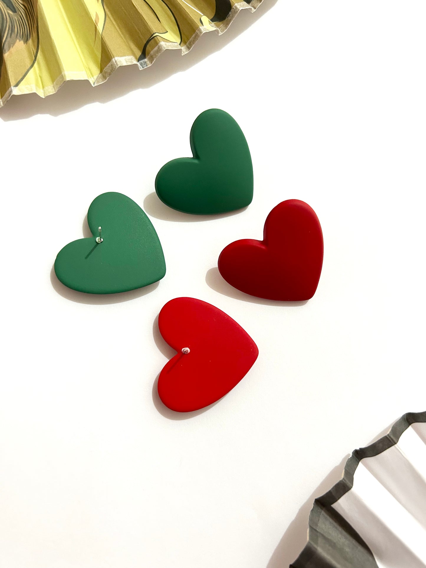 Candy Colour Heart Shape Acrylic Earrings