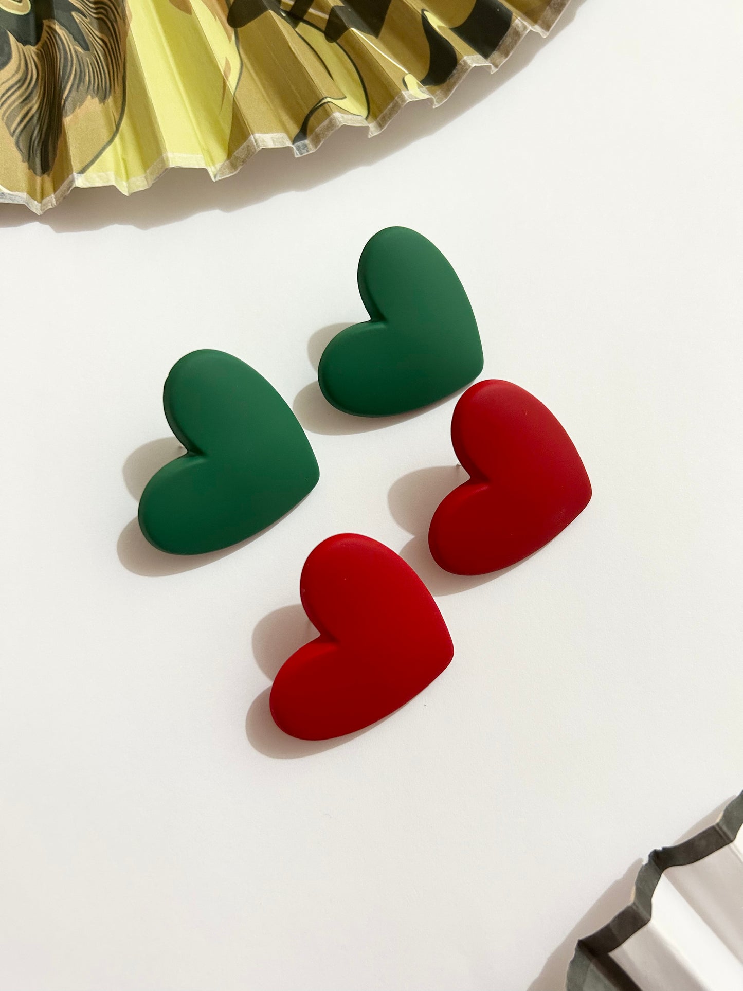 Candy Colour Heart Shape Acrylic Earrings