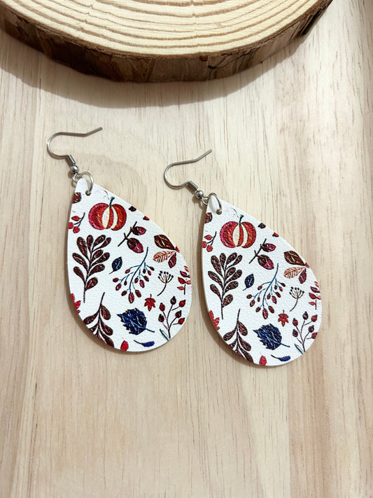 Halloween Print Faux Leather Earrings