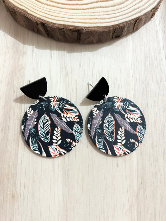 Leaf Patterns Acrylic Earrings