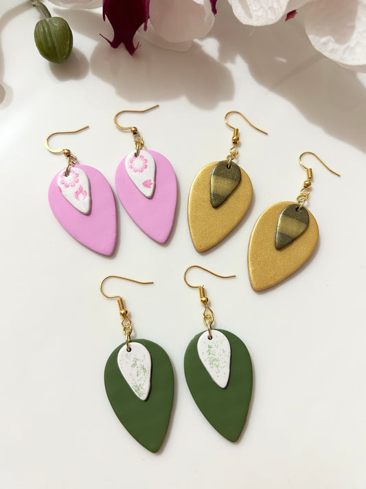 A Teardrop Delight Polymer Clay Earrings